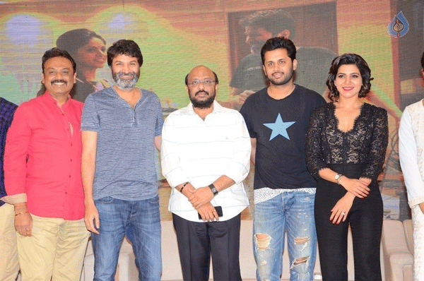 a aa success meet,trivikram srinivas,samantha,nithin  బ్రెయిన్ తో కాకుండా హార్ట్ తో రాశా: త్రివిక్రమ్!